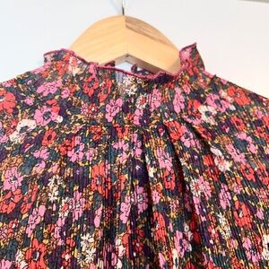 Kate Sylvester Ruffled Floral Blouse